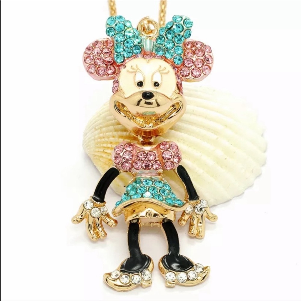 Betsey Johnson Minnie Mouse character Disney necklace - Picture 1 of 2